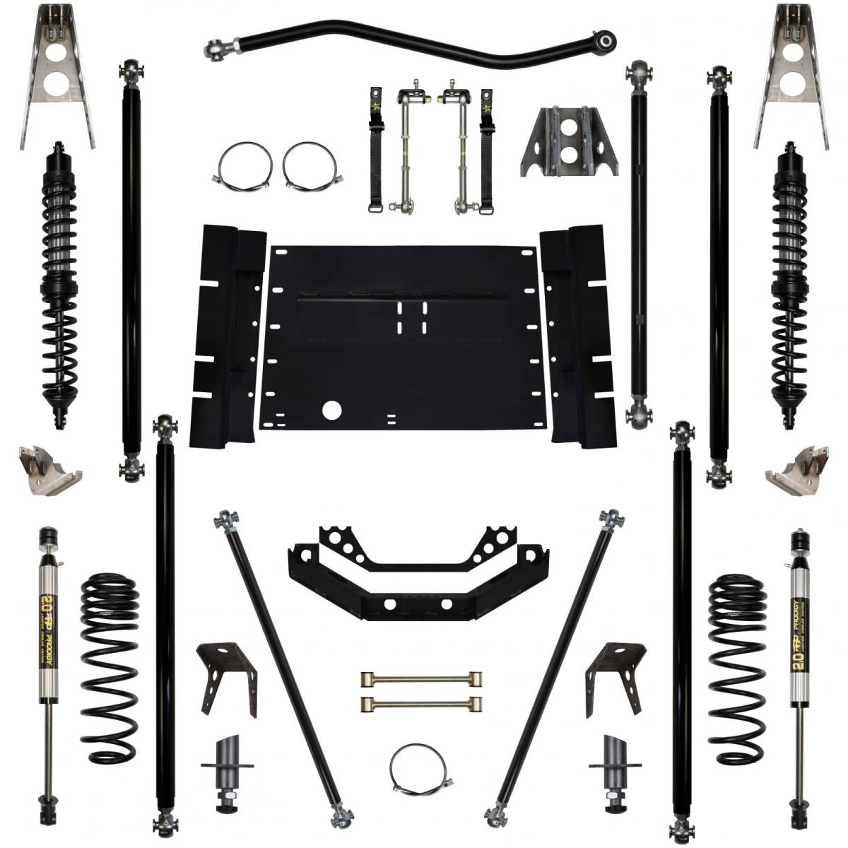 3.5 Inch Long Arm Lift Kit W/Coil Over Shocks Stg 1 5 Stretch Off Road