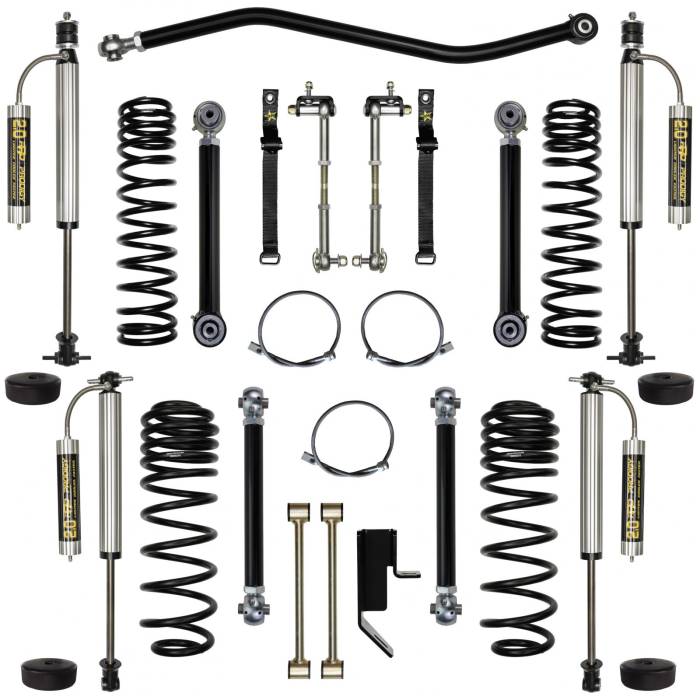 Rock Krawler Suspension - TJ 3.5 Inch Lift Kit Max Travel Stage 2 W/Remote Reservoir Shocks 97-06 Wrangler TJ Rock Krawler