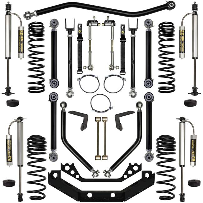 Rock Krawler Suspension - 3.5 Inch Lift Kit W/Remote Reservoir Shocks X Factor Plus System Stg 2 97-06 Wrangler TJ Rock Krawler