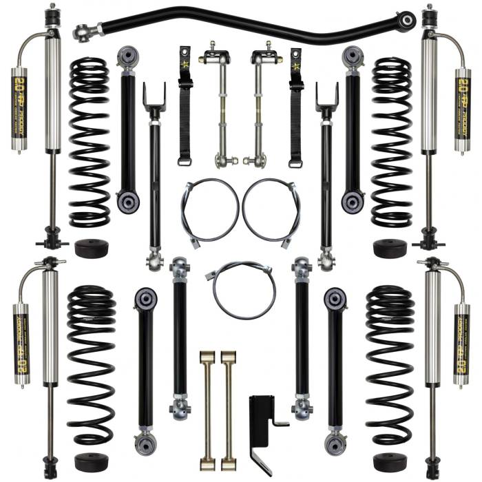 Rock Krawler Suspension - 3.5 Inch Lift Kit W/Remote Reservoir X Factor System Stg 2 97-06 Wrangler TJ Rock Krawler