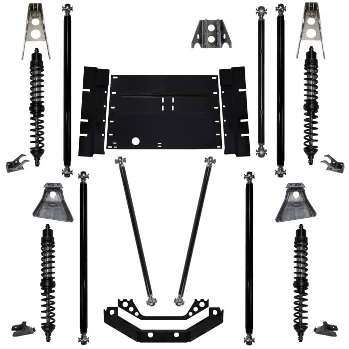 Rock Krawler Suspension - 3.5 Inch Long Arm Lift Kit W/Coil Over Shocks Rock Runner Stg 1 97-02 Wrangler TJ Rock Krawler