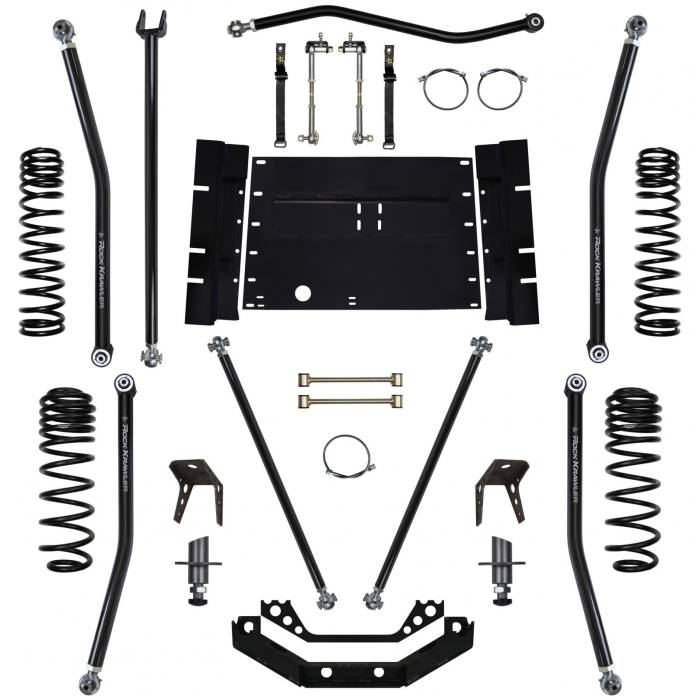 Rock Krawler Suspension - 3.5 Inch Long Arm Lift Kit W/5 Stretch X Factor 97-02 Wrangler TJ Rock Krawler