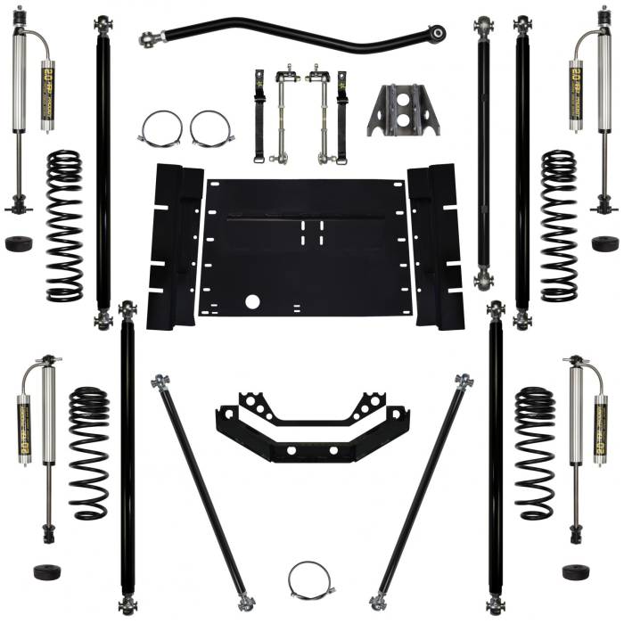 Rock Krawler Suspension - 2 Inch Lift Kit 97-02 Wrangler TJ W/Remote Reservoir Shocks Off Road Pro Stg 2 Rock Krawler