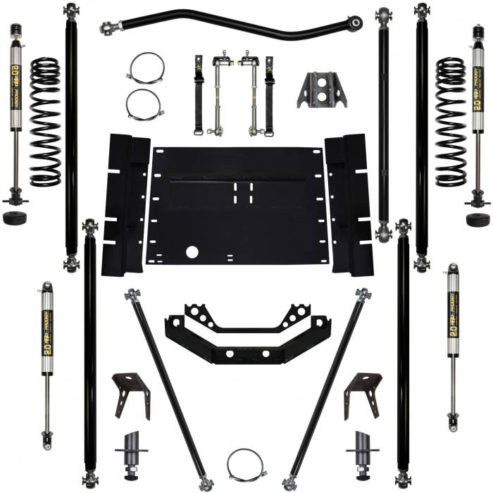 Rock Krawler Suspension - 2 Inch Lift Kit W/Shocks 97-02 Wrangler TJ Off Road Pro W/5 Stretch Stg 1 Rock Krawler