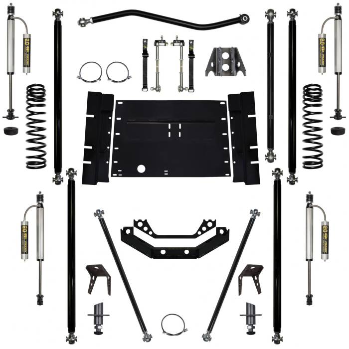 Rock Krawler Suspension - 2 Inch Lift Kit W/Remote Reservoir Shocks 97-02 Wrangler TJ Off Road Pro W/5 Stretch Stg 2 Rock Krawler