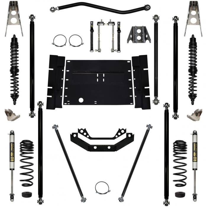 Rock Krawler Suspension - 2 Inch Long Arm Lift Kit W/Coil Over Shocks Stg 1 Off Road Pro 97-02 Wrangler TJ Rock Krawler