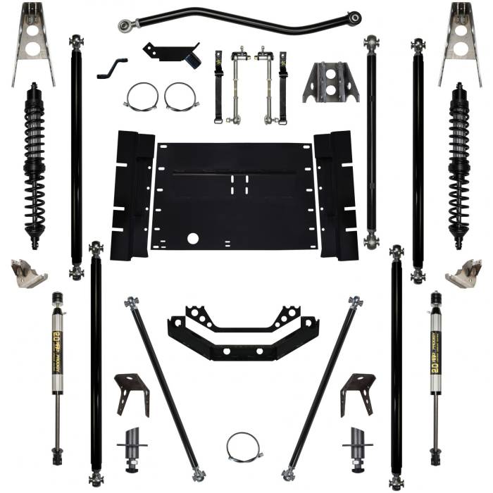 Rock Krawler Suspension - 2 Inch Long Arm Lift Kit W/Coil Over Shocks 97-06 Wrangler TJ Off Road Pro 5 Stretch Stg 1 Rock Krawler