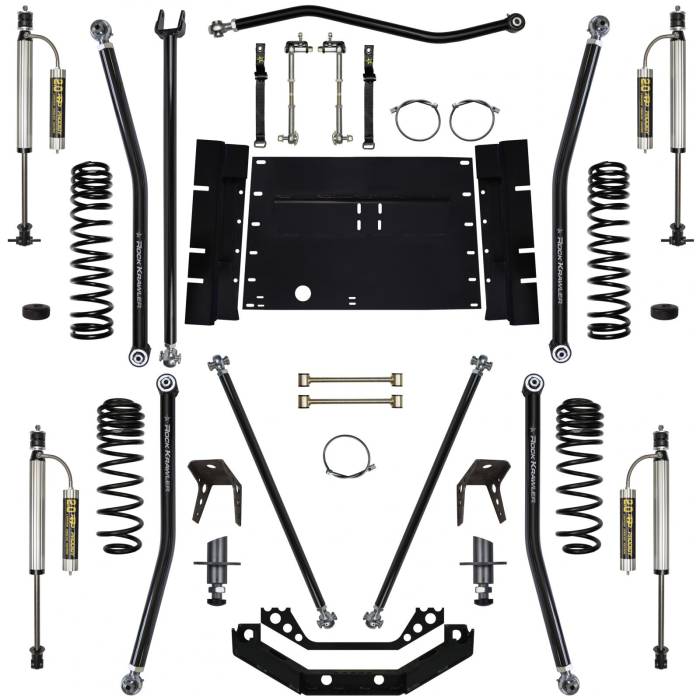 Rock Krawler Suspension - 3.5 Inch Long Arm Lift Kit W/Remote Reservoir Shock W/5 Stretch Stg 2 97-02 Wrangler TJ Rock Krawler