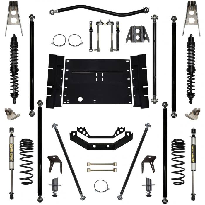 Rock Krawler Suspension - 3.5 Inch Long Arm Lift Kit W/Coil Over Shocks Stg 1 5 Stretch Off Road Pro 97-02 Wrangler TJ Rock Krawler