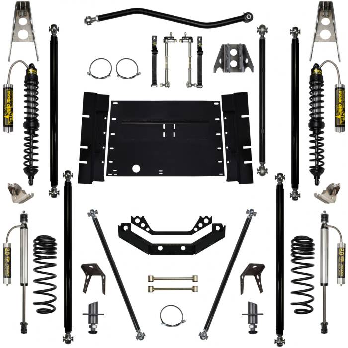 Rock Krawler Suspension - 3.5 Inch Long Arm Lift Kit W/Remote Reservoir Coil Over Shocks Stg 2 5 Stretch Off Road Pro 97-02 Wrangler TJ Rock Krawler