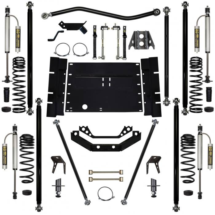 Rock Krawler Suspension - 5.5 Inch Long Arm Lift Kit Remote Reservoir Shocks W/5 Stretch Off Road Pro Stg 2 97-02 Wrangler TJ Rock Krawler