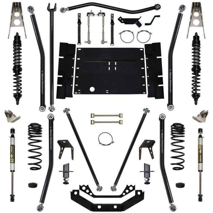 Rock Krawler Suspension - 5.5 Inch Long Arm Lift Kit Stg 1 Coil Over Shocks 5 Stretch 97-02 Wrangler TJ Rock Krawler