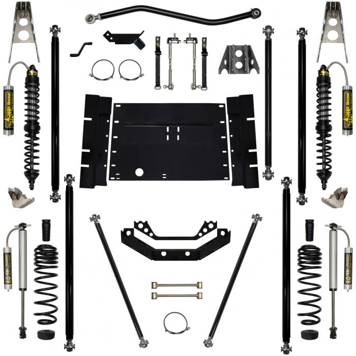 Rock Krawler Suspension - 5.5 Inch Long Arm Lift Kit Remote Reservoir Coil Over Shocks Off Road Pro Stg 2 97-02 Wrangler TJ Rock Krawler