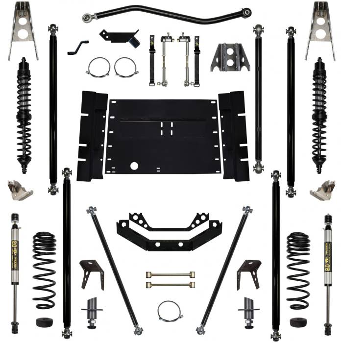 Rock Krawler Suspension - 5.5 Inch Long Arm Lift Kit W/Coil Over Shocks 5 Stretch Stg 1 Off Road Pro 97-02 Wrangler TJ Rock Krawler