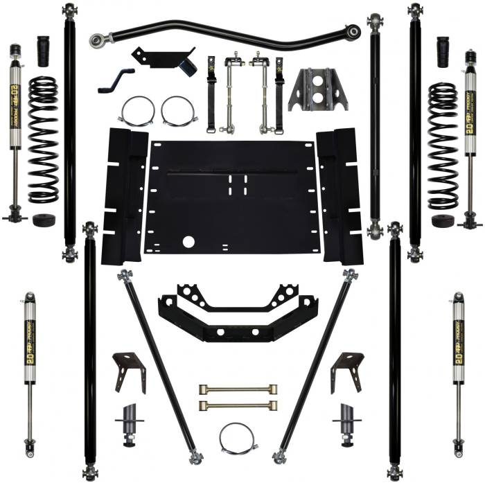 Rock Krawler Suspension - 5.5 Inch Long Arm Lift Kit W/Shocks 8 Inch Stretch Off Road Pro Stg 1 97-02 Wrangler TJ Rock Krawler