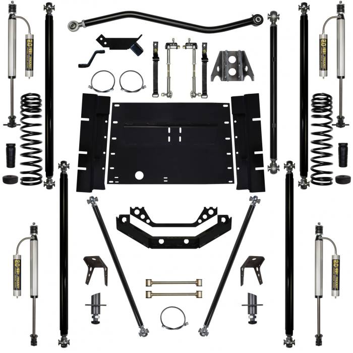 Rock Krawler Suspension - 5.5 Inch Long Arm Lift Kit Remote Reservoir Shocks W/8 Stretch Off Road Pro Stg 2 97-02 Wrangler TJ Rock Krawler