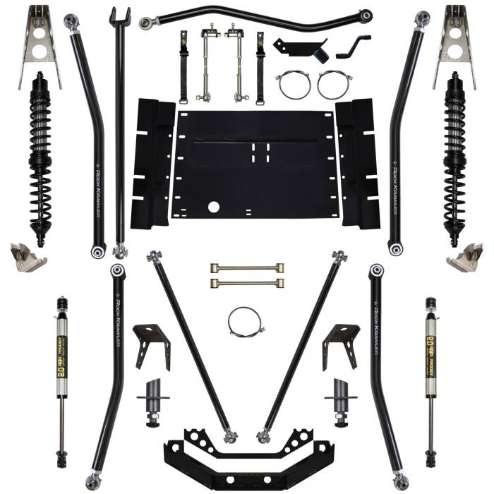 Rock Krawler Suspension - 5.5 Inch Long Arm Lift Kit Coil Over Shocks W/8 Stretch Stage 1 97-02 Wrangler TJ Rock Krawler