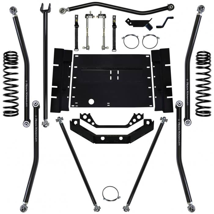 Rock Krawler Suspension - 5.5 Inch Long Arm Lift Kit W/12 Stretch 97-02 Wrangler TJ X Factor Rock Krawler