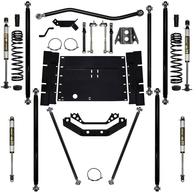 Rock Krawler Suspension - 5.5 Inch Long Arm Lift Kit W/Shocks 12 Stretch Stg 1 Off Road Pro 97-02 Wrangler TJ Rock Krawler