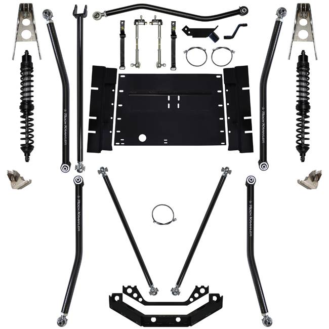 Rock Krawler Suspension - 5.5 Inch Long Arm Lift Kit W/Coil Over Shocks 12 Stretch Stg 1 Comp 97-02 Wrangler TJ Rock Krawler