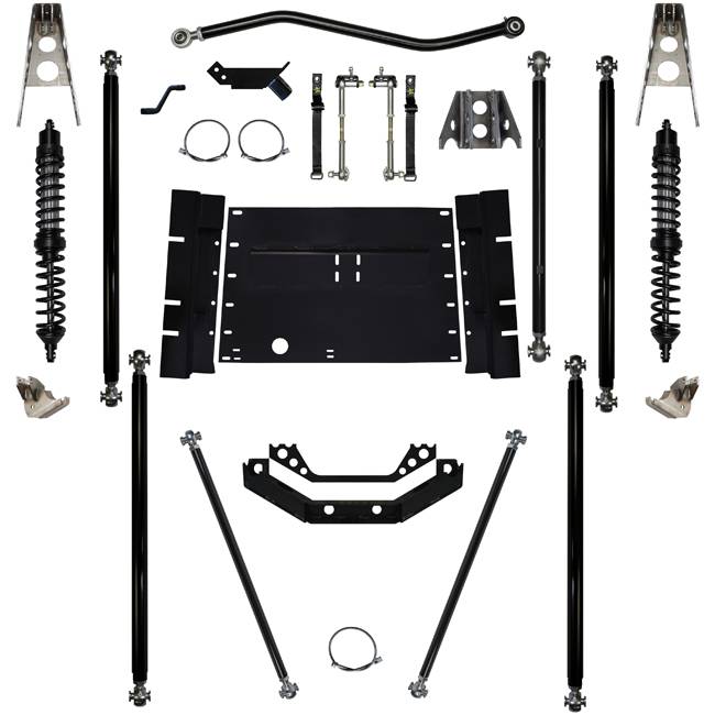 Rock Krawler Suspension - 5.5 Inch Long Arm Lift Kit W/Coil Over Shocks 12 Stretch Stg 1 Off Road Pro Corp 97-02 Wrangler TJ Rock Krawler