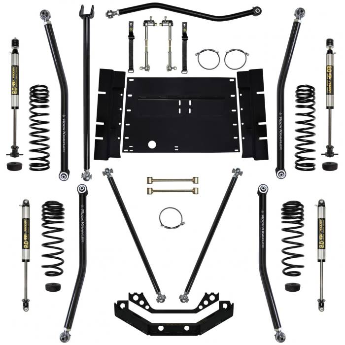 Rock Krawler Suspension - 3.5 Inch Long Arm Lift Kit W/Shocks X Factor Stg 1 97-02 Wrangler TJ Rock Krawler