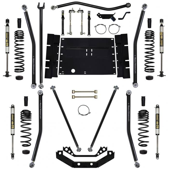 Rock Krawler Suspension - 5.5 Inch Long Arm Lift Kit W/Shocks 97-02 Wrangler TJ X Factor Stg 1 Rock Krawler