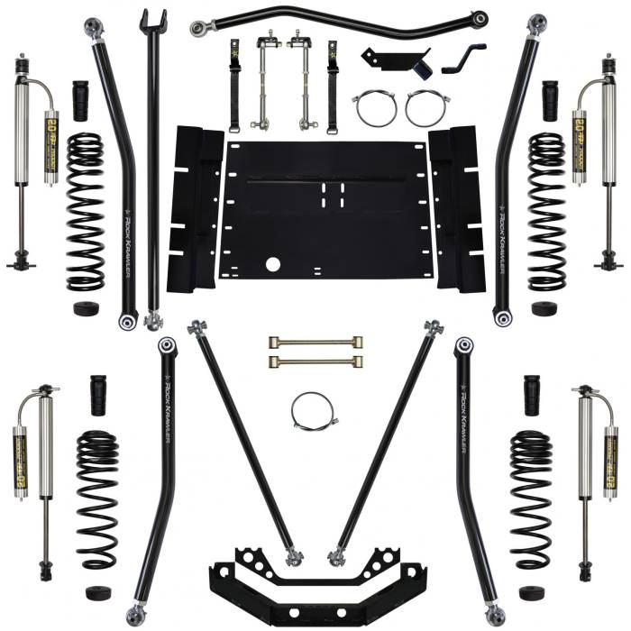 Rock Krawler Suspension - 5.5 Inch Long Arm Lift Kit W/Remote Reservoir Shocks Stg 2 97-02 Wrangler TJ X Factor  Rock Krawler