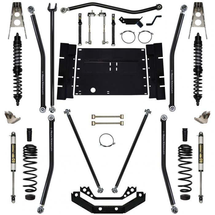 Rock Krawler Suspension - 5.5 Inch Long Arm Lift Kit Stg 1 Coil Over Shocks 97-02 Wrangler TJ Rock Krawler