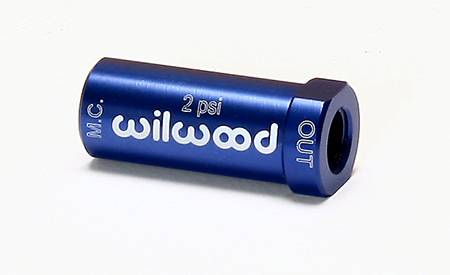 Wilwood  - Wilwood Residual Pressure Valve, Blue Anodized, 2 psi, Disc Brakes, 1/8 in. NPT Female Inlet/Outlet WIL-260-13706