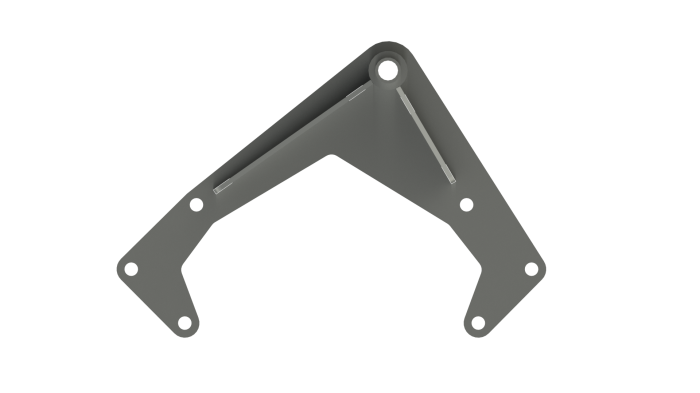 Miller Motorsports - LS Idler Pulley Mounting Bracket - Zinc Coated, MM-IPMB