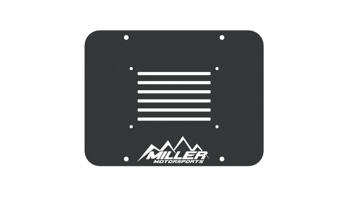 Miller Motorsports - JK License Plate Relocation Panel w/ MM Logo, MM-JK-LPRP