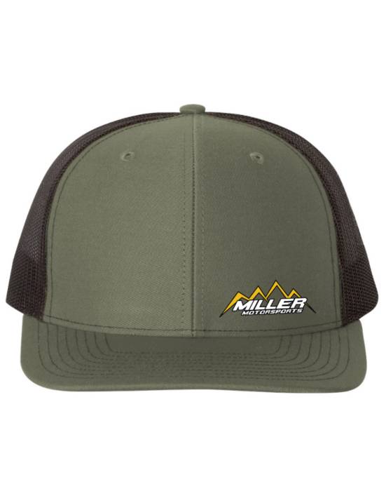 Miller Motorsports - Miller Motorsports Snapback Hat Olive Green with Black Mesh