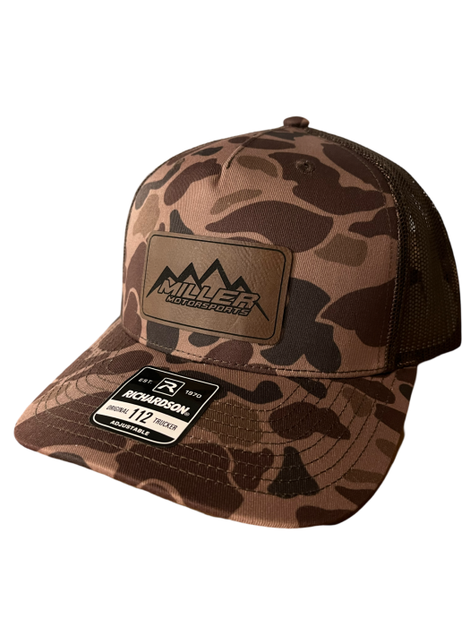 Miller Motorsports - Miller Motorsports Snapback Hat Brown Camo with Leather Patch