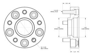 Spidertrax Off-Road - Spidertrax Jeep 5 on 4-1/2" x 1-1/4" Thick Wheel Spacer Kit - Image 2