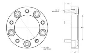 Spidertrax Off-Road - Spidertrax Jeep 5 on 5-1/2" x 1-1/4" Thick Wheel Spacer Kit - Image 2