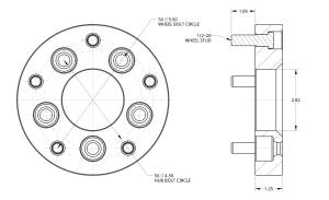 Spidertrax Off-Road - Spidertrax Jeep 5 on 4-1/2" to 5 on 5-1/2" Wheel Adapter Kit - Image 2