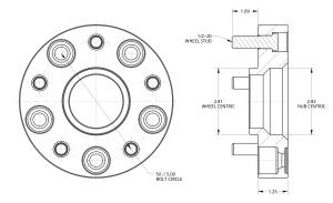 Spidertrax Off-Road - Spidertrax Jeep 5 on 5" x 1-1/4" Thick Wheel Spacer Kit - Image 2