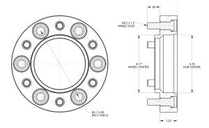 Spidertrax Off-Road - Spidertrax Toyota 6 on 5-1/2" x 1-1/4" Thick Wheel Spacer Kit - Image 2