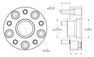 Spidertrax Off-Road - Spidertrax Jeep WK2 5 on 5" x 1-3/4" Thick Wheel Spacer Kit - Image 5