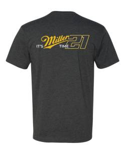 Miller Motorsports - Miller Motorsports Team Its Miller Time Shirt-21 Heathered Charcoal - Image 1