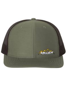 Miller Motorsports Snapback Hat Olive Green with Black Mesh